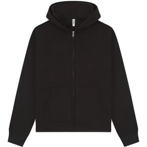 Casual Classics Unisex Adult Boxy Oversized Full Zip Hoodie / Black